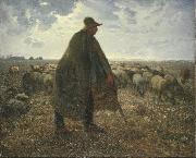 jean-francois millet, Shepherd Tending His Flock